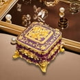 thumbnail image 6 of fenteer Vintage Jewelry Box Creative Small Trinket Box for Jewelry Necklace Earrings violet, 6 of 8