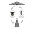 thumbnail image 6 of Above Height 2 Series 11 Feet Smart Umbrella with Remote, Wind Sensor, Solar, LED Light, Pewter Color, 6 of 8