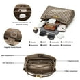 thumbnail image 4 of Woven Bag for Women Shoulder Purse: Vegan Leather Handbag - Handmade Tote Bag - Elegant Satchel Bag with Bowknot (Light Copper and Silver Color), 4 of 7