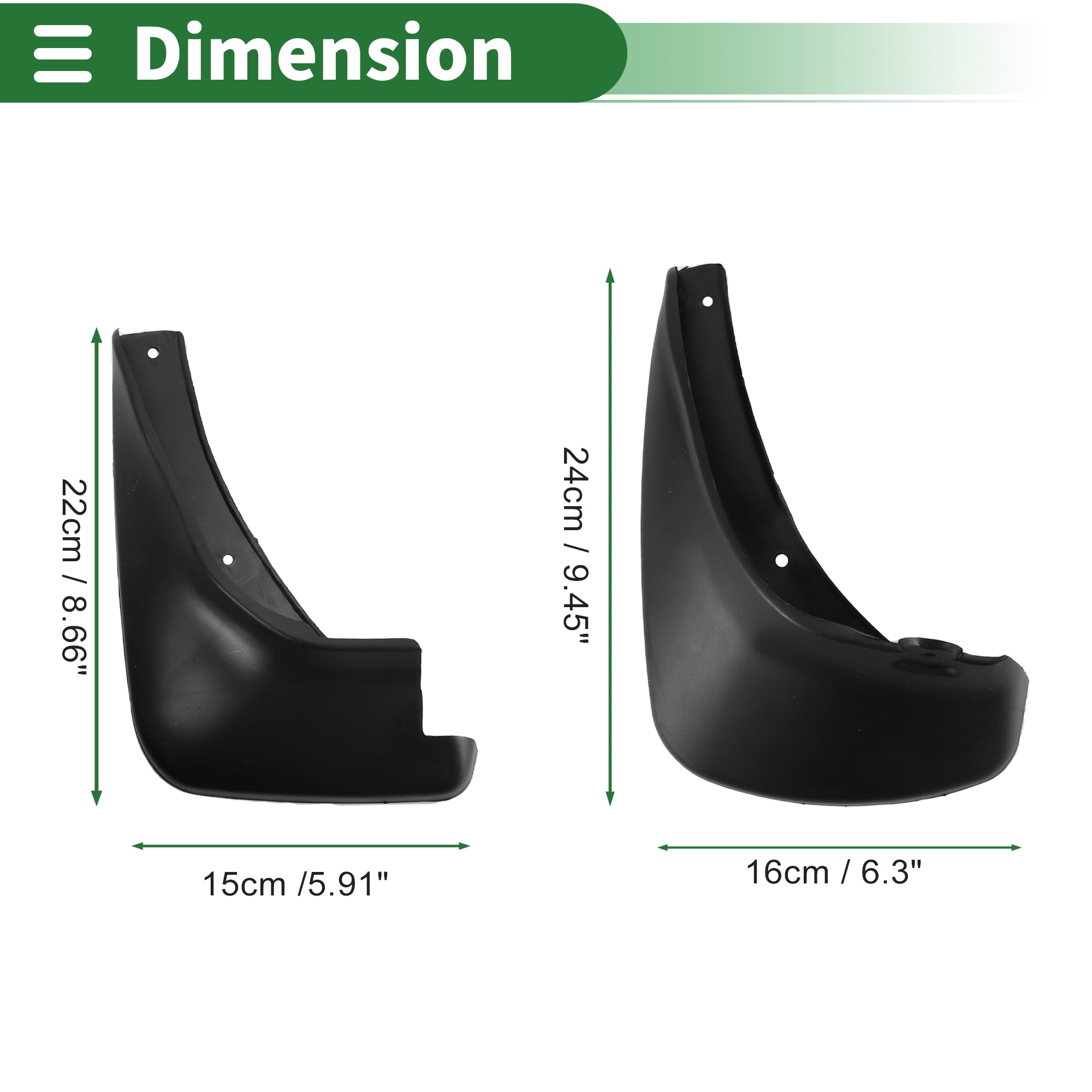 Unique Bargains Mud Flaps Splash Guards Mud Guards for Hyundai Accent 2007-2010 W/ Mount Accessories