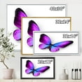 thumbnail image 4 of Designart 'Blue and Violet Butterfly' Modern Framed Canvas Wall Art Print, 4 of 5