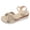 Silver, variant on Espadrilles for Women Straw Braided Strappy Wedge Sandals Casual Summer Beach Shoes Open Toe Ankle Strap Platform Wedges Green Size 9