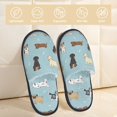thumbnail image 2 of Fotbe Dog Pets Pattern Women's Fuzzy Slippers Plush Slippers Fluffy Winter House Shoes Indoor and Outdoor-Medium, 2 of 8