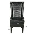 thumbnail image 7 of 23.03" Wide Wing Back Chair, PU Leather Side Chair with Solid Wood Legs, Modern Single Chair with Durable Wood Frame for Living Room, Bedroom, Guest Room, Apartment, 7 of 7