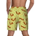 thumbnail image 4 of Uemuo Floral Squirrel Pattern Mens Swim Trunks Quick Dry Board Shorts with Mesh Lining, Stretch Beach Shorts Quick Dry No-Chafing Board Shorts-3X-Large, 4 of 9