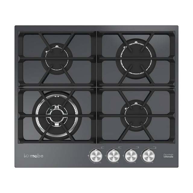 Parrilla a Gas Natural/LP 60 cm (24 pulgadas) Vidrio Negro IO Mabe - PIO64KRNR0