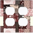 thumbnail image 3 of Metal Light Switch Plate Cover Safari African Tribal Art Pattern Pink Burgundy SFR013, 3 of 13