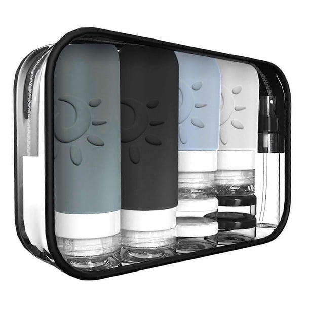 Silicone Travel Toiletry Set Refillable Bottles Leak Proof Design for Business and Family Use in Bathrooms and Gyms Yellow