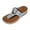 Blue, variant on Brown Womens Casual Hollow Thong Toe Post Wedge Sandals Solid Color Comfortable Summer Beach Platform Slippers