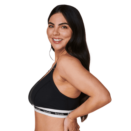 BRAVADO! DESIGNS Sustainable Original Pumping and Nursing Bra | Organic Cotton | Black | M