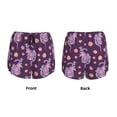 thumbnail image 6 of Uemuo Snake And Flower Pattern Women's Athletic Shorts High Waisted Running Shorts with Liner Pockets Gym Elastic Workout Shorts-Small, 6 of 9