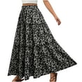 thumbnail image 2 of Njagoc3 Womens High-Waisted Ditsy Floral Flared Maxi Skirt with Lightweight Fabric for Summer Resort Getaways & Daily Styling, 2 of 5