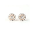 thumbnail image 6 of Imperial 1/8Ct TDW Diamond Cluster Halo Stud Earrings in Rose Gold Plated Sterling Silver (H-I, I2), 6 of 7