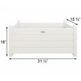 thumbnail image 4 of Esschert Design Rectangular Planters, White, Set of 2, 4 of 4
