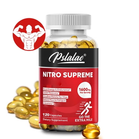 Nitro Supreme - Support Energy & Endurance Boost, Men's Health, Testosterone Booster - 120 Capsules