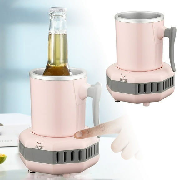 Portable Beverage Chiller - Rapid Countertop Drink Cooler for Home, Bar & Travel - 2-6°C in 5 Mins - Energy Efficient - Compact Drink Fridge (Color as Shown)