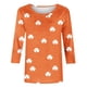 thumbnail image 5 of TaTaai Women's Casual Green Print Blouse Round Neck 3/4 Sleeve St. Patrick's Day T-Shirt Loose Fit Irish Holiday Spring Wear Gift, 5 of 5