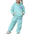 thumbnail image 6 of Bobifish Big Girls Outfit Sets Gradient Heart Hoodie Set Black Fleece Hoodie And Jogger Pants With Shiny Heart Elastic Waist Casual Kids Outfit Sets, 6 of 7