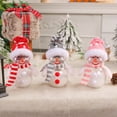 thumbnail image 4 of 3 PCS Christmas Decorations Luminous Snowman Ornament with Lights,Christmas Snowman Jar with Night Ligh,Snowman Figurine Christmas Tree Ornaments,Holiday Table Displaying Ornaments, 4 of 9