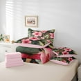 thumbnail image 6 of jejeloiu Pink Rustic Flower 7-Piece Twin Bedding Sets,Jungle Leopard Print Bedding Comforter Set,Green Monstera Leaf Sheet Sets For Men Women,Ultra Soft Home Decor Reversible, 6 of 8