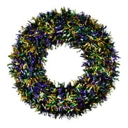 Way To Celebrate Mardi Gras Round Wreath