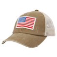 thumbnail image 1 of AMERTEER Casquette de Baseball Unisexe Décontractée Broderie Drapeau en Maille Ajustable Lavée, 1 of 4