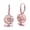 Rose Gold, variant on 14K Yellow Gold Plated Caged with Crystals Rose Lever Back Earrings