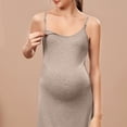 thumbnail image 6 of Ahabrexf Women's Maternity, Sleeveless Soft Stretch Camisole Dress for Pregnancy Nursing with Adjustable Straits and A-Line Hem Casual Home Loungewear Or Layering Essential in Neutral Colors, 6 of 7
