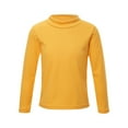 thumbnail image 3 of dPois Girls Basic Stretch Tees 3 Packs Long Sleeve T-Shirt Fleece Undershirt Thermal Base Layer Tops Yellow 140, 3 of 7