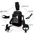 thumbnail image 5 of HELLHERO Cat & Book Pattern Design Polyester Sling Bag Adjustable Strap Travel 2 Zippers, 5 of 7