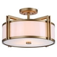 thumbnail image 4 of Safavieh Lighting Collection Orb Antique Gold 10.25-inch Semi Flush Ceiling Light, 4 of 5