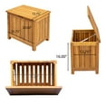 thumbnail image 3 of Christopher Knight Home Rustic 30 Gallon Acacia Wood Deck Box, Louvered Slatted Design, Lift-Top, Teak, 3 of 13
