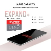 512 Micro SD Card Class 10 High Speed Memory Card with a Sd Adapter for Nintendo Switch, Smartphone Computer Game Console
