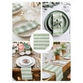 thumbnail image 3 of Sage Green Striped Cloth Napkins Set of 6 Reusable Dinner Napkins, Farmhouse Vintage Stripes Cocktail Napkin Washable Table Napkins for Wedding/Holiday Party/Baby Shower 20"x20", 3 of 7