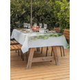 thumbnail image 3 of Outdoor Tablecloths with Umbrella Hole & Zipper, Modern Green Leaf Rectangle Tablecloth 60x120 Inch, Summer Botanical Chic Plant Waterproof Table Cloth, Patio/Pool/Picnic Table Covers, 3 of 8