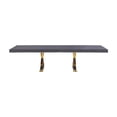 thumbnail image 5 of Meridian Furniture Excel Grey Oak Veneer Lacquer Extendable Dining Table, 5 of 10