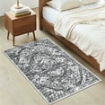 thumbnail image 2 of MeyJey Boho Indoor Living Room Area Rug 3'x5', Non-Slip Machine Washable Vintage Oriental Distressed Floor Carpet for Bedroom Dining Kitchen Hallway Nursery, Gray, 2 of 13