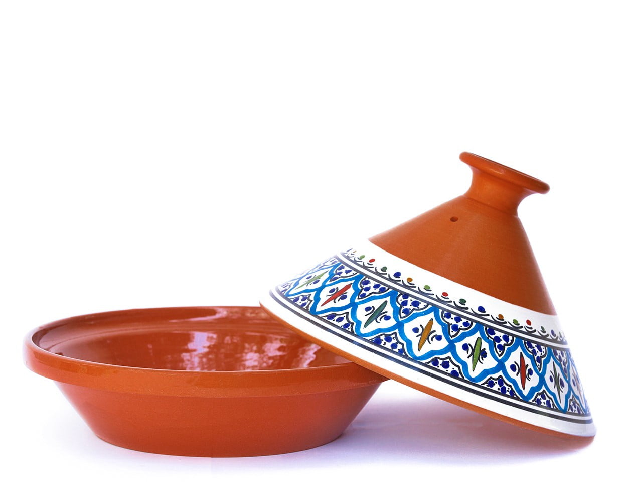 Moroccan Handmade Ceramic Mini Tagine Spice Pottery Double Dish 