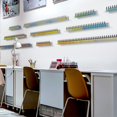 thumbnail image 3 of Acrylic Nail Polish Wall Mounted Holder Paint Organizer Storage Rack Clear 4 Pack Hanging Nail Polish Shelf Floating Wall Mount Hold up to 64 Bottles., 3 of 10