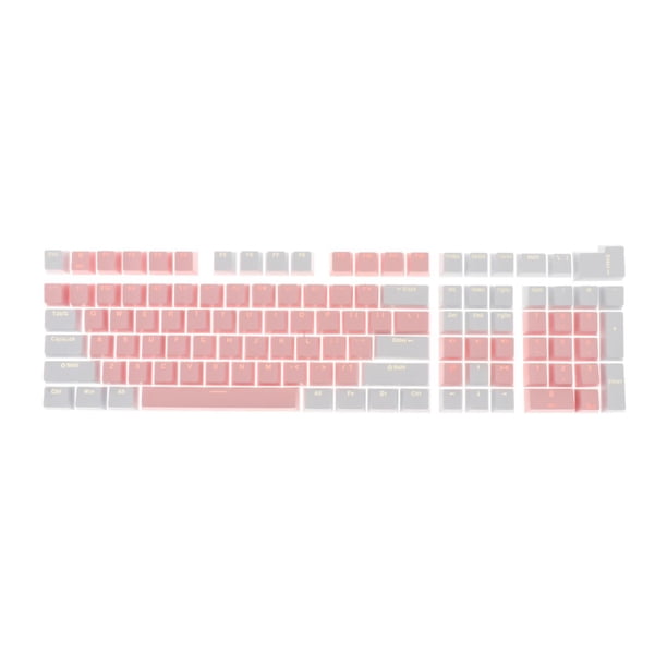 Juego de teclas de teclado de 108 piezas Accesorio Reemplazo directo Juego de teclas de teclado mecánico de fácil instalación para teclados mecánicos Blanco Rosa Baoblaze Teclas
