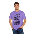 thumbnail image 4 of Hilarious Just A Man Who Loves Lawn Mowers Garden Enthusiast Humorous Landscaping Horticulture Truck-Farming Unisex Garment-Dyed T-shirt, 4 of 4
