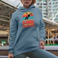 thumbnail image 2 of Retro Never Underestimate a Girl Who Plays Basketball, Female Basketball Player, Light Blue Hooded Sweatshirt or Hoodie, Large, 2 of 5