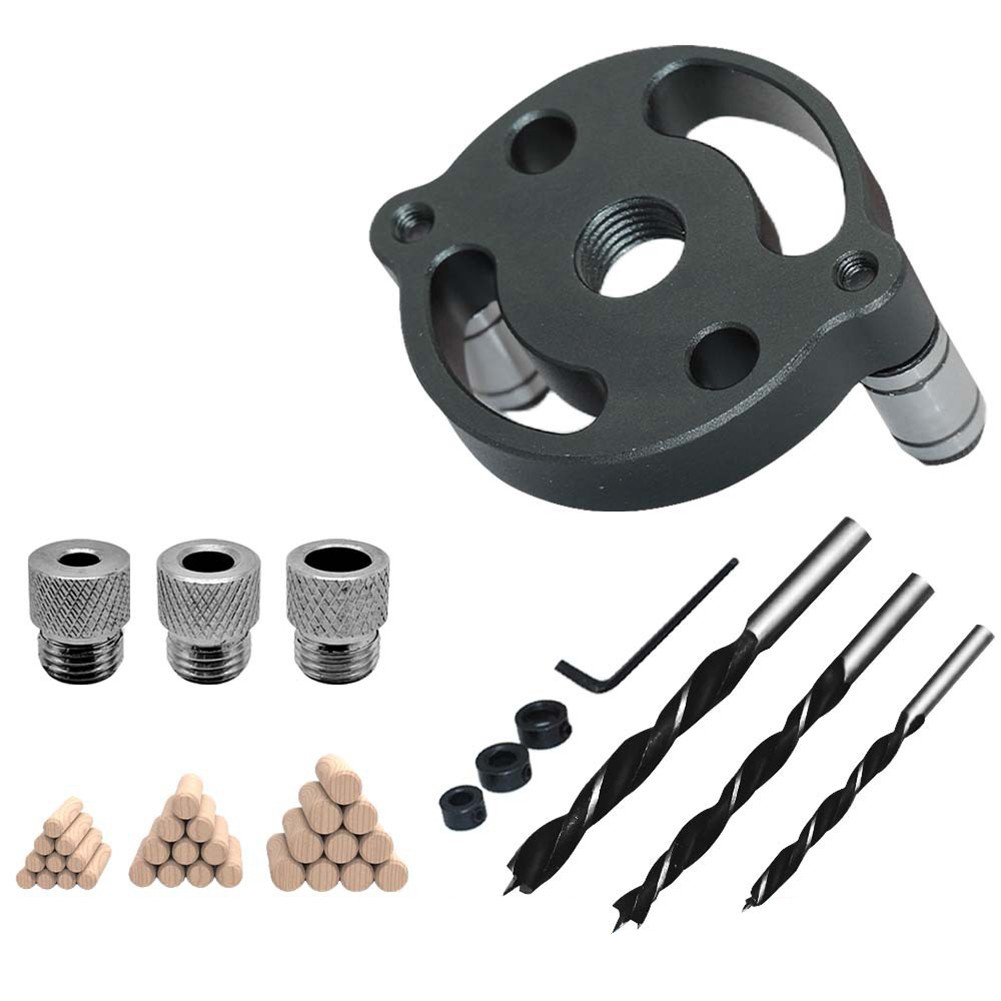 Whatever You Like Pocket Hole Jig Kit Dowel Drill Joinery Drive Adapter for Angle Drilling Holes (Hand Tools)