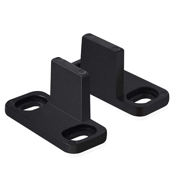 Guía de piso para puerta de granero Homode, negro mate, ajustable, paquete de 2