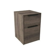 Benjara BM213335 Two Tone Wooden File Cabinet with 2 File Drawers - Brown