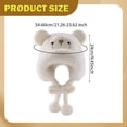thumbnail image 7 of Segolike Cute Stuffed Bear Ear Hat Comfortable Animal Headgear for Girls Camping Holidays white, 7 of 7