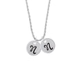 thumbnail image 2 of Delight Jewelry Silvertone Large Script Letter - N - 3/4'' Disc - Silvertone Script Initial Disc - N - Charm Necklace, 20"+3", 2 of 4