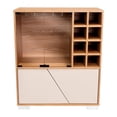 thumbnail image 3 of Mueble Bar con Portacopas y Cava RTA para 8 Botellas Color Madera y Blanco, 3 of 4