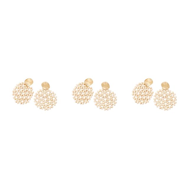 Guardurnaity Pendientes Colgantes Geométricos De Moda Accesorios De Mujer Hechos A Mano Y Ligeros Pendientes Colgantes Beige Blanco Type1 NO1