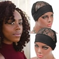 thumbnail image 1 of 2 PCS of Head-wearing Wig Caps, Mesh Caps with Lace, Adjustable Head Circumference Design and Anti-falling Invisible Hooks on The Tail - For Wigs and Hair Bands, 1 of 5
